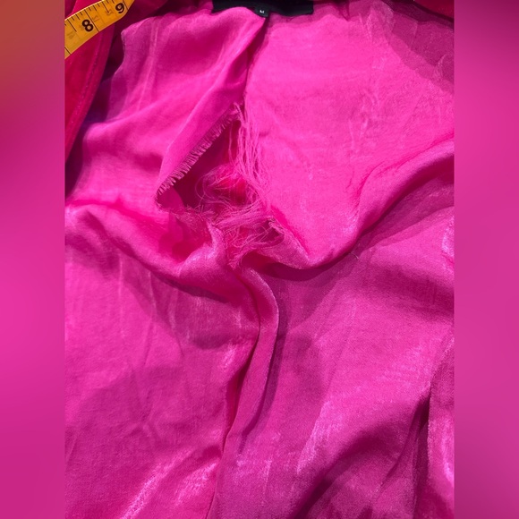 Endless Rose Pink Velvet Blazer Jacket Women’s M Soft Stretch Shawl Collar - Picture 11 of 12